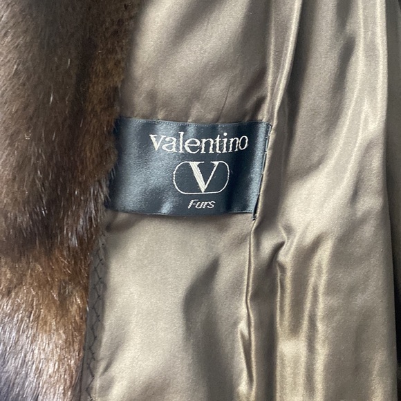 Valentino Furs Vintage Long Brown Mink Fur Coat - Picture 4 of 9